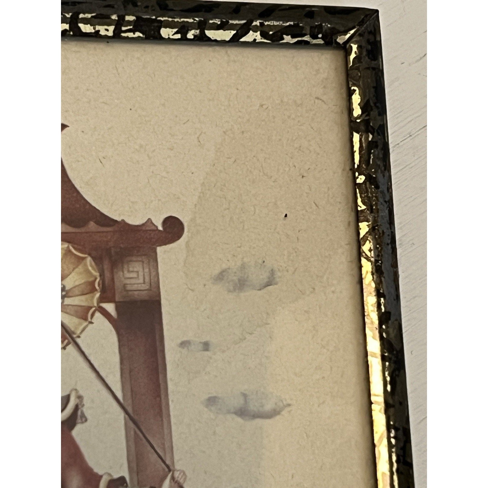 Vtg Miniature Well Art Frames 1950s Ladies Oriental Southern Belle 4×5 Set Of 2