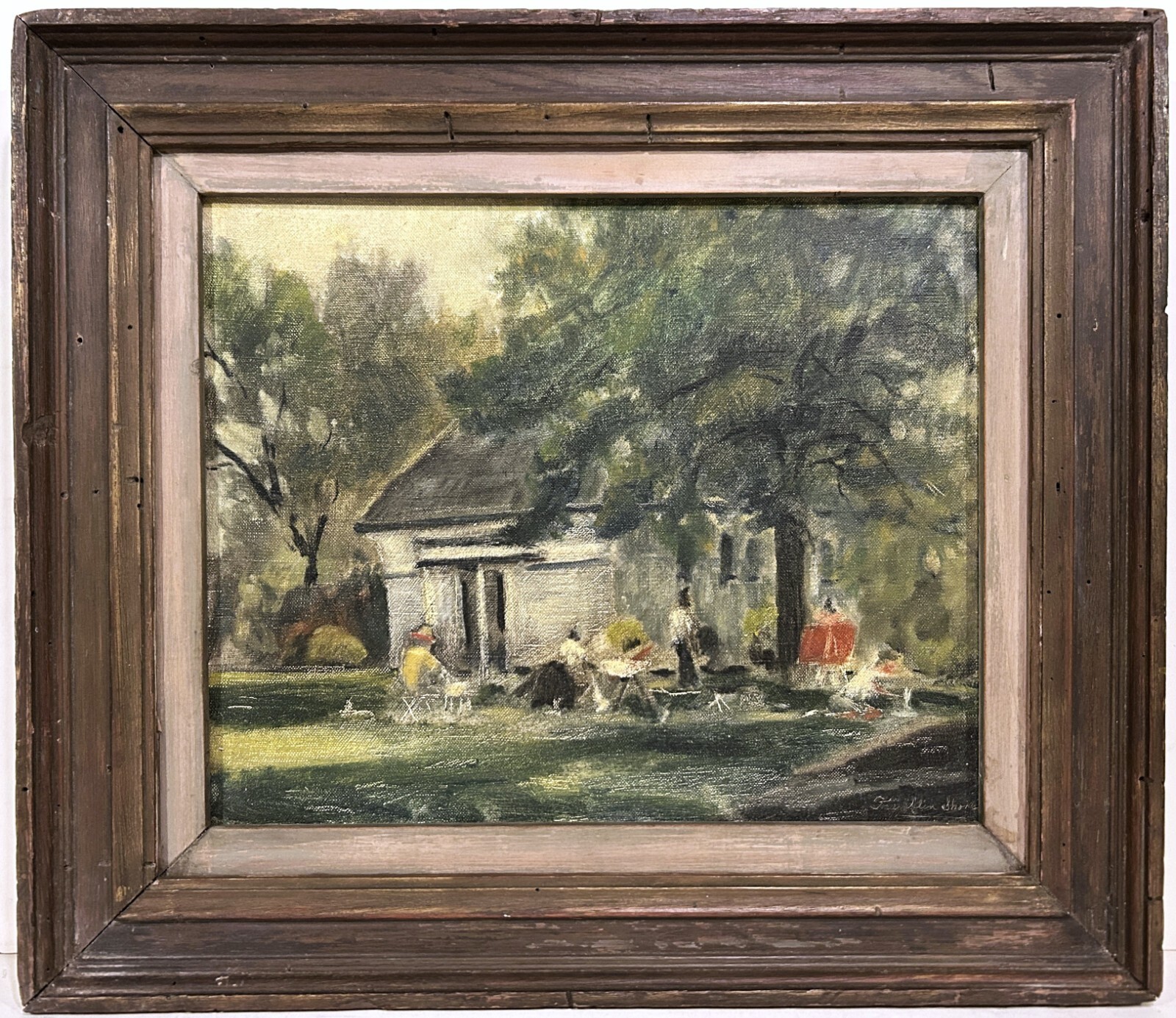 PENNSYLVANIA IMPRESSIONIST LANDSCAPE PAINTING Fairmount Park EXHIBITED PAFA