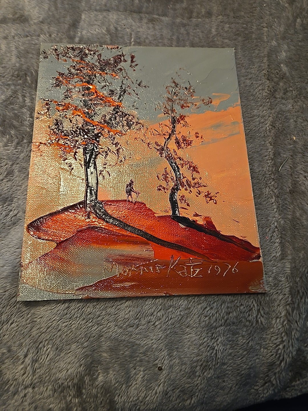 Morris Katz Original Painting 8×10 1976