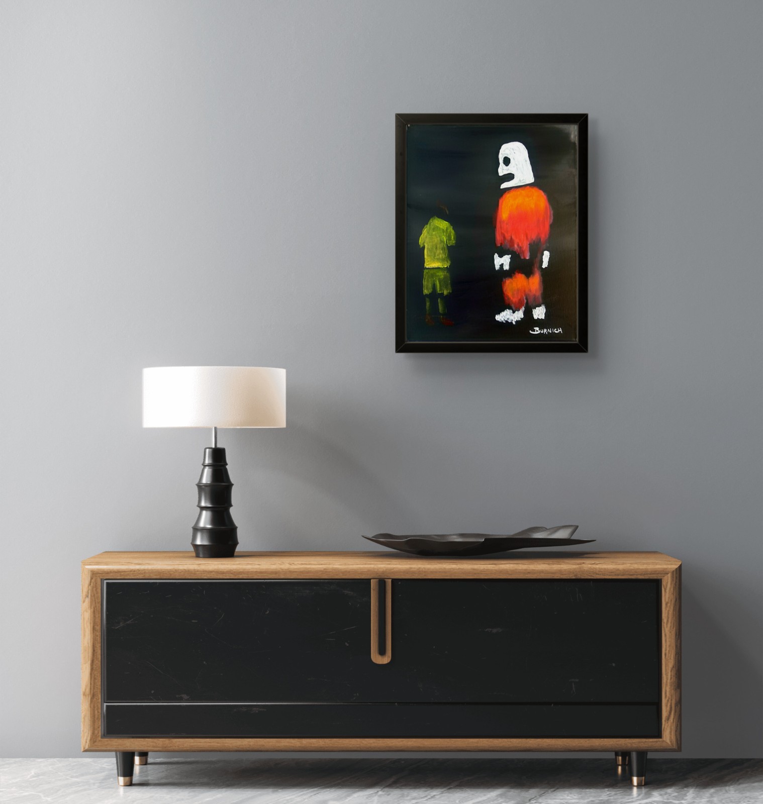 Hand Painted Figures 11×14 Canvas Expressionist Art Acrylic Abstract Wall Decor