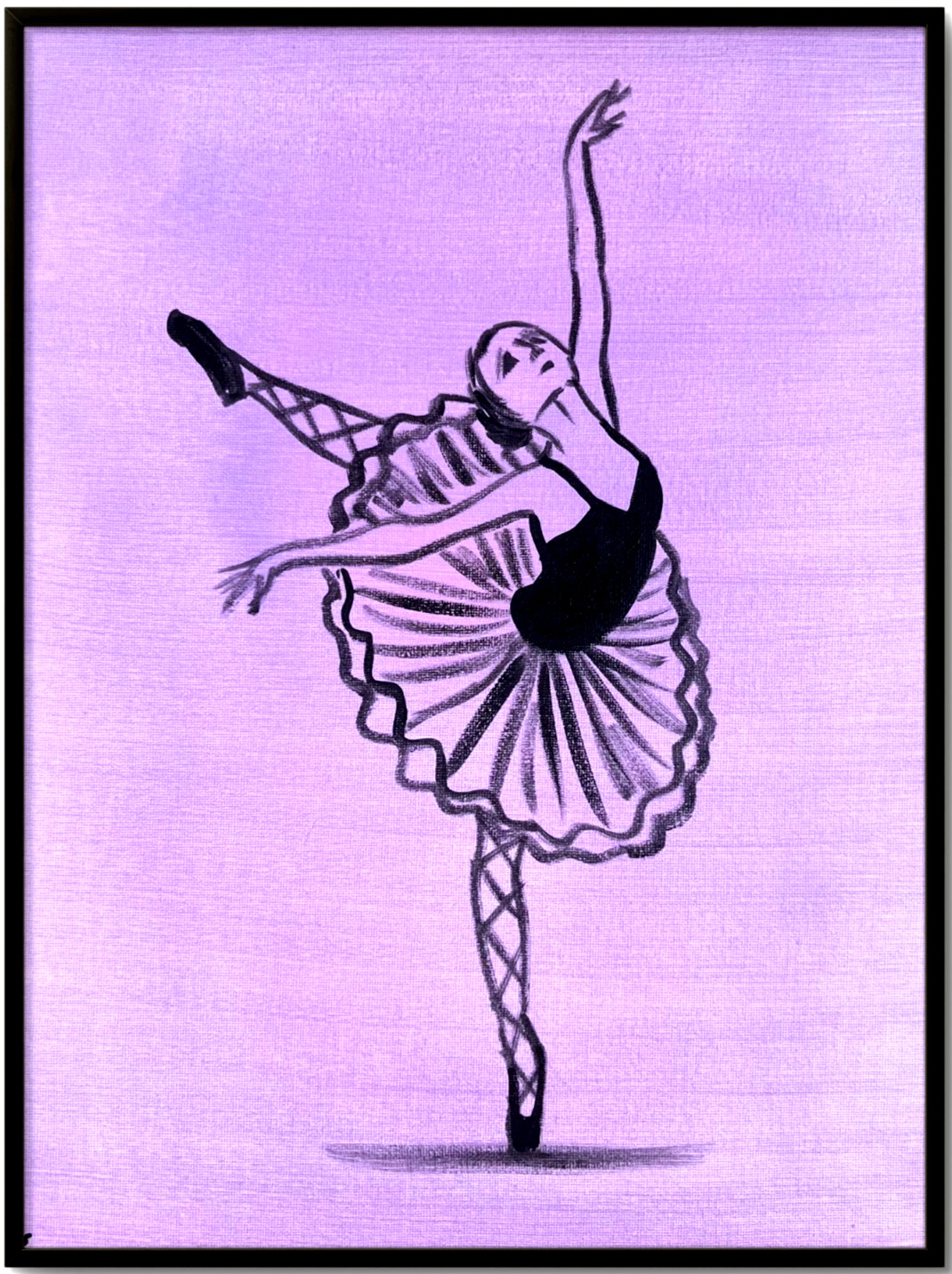 Ballet Dancer Original Acrylic Painting Dance Figurative Art 12×16 Sienna Gold