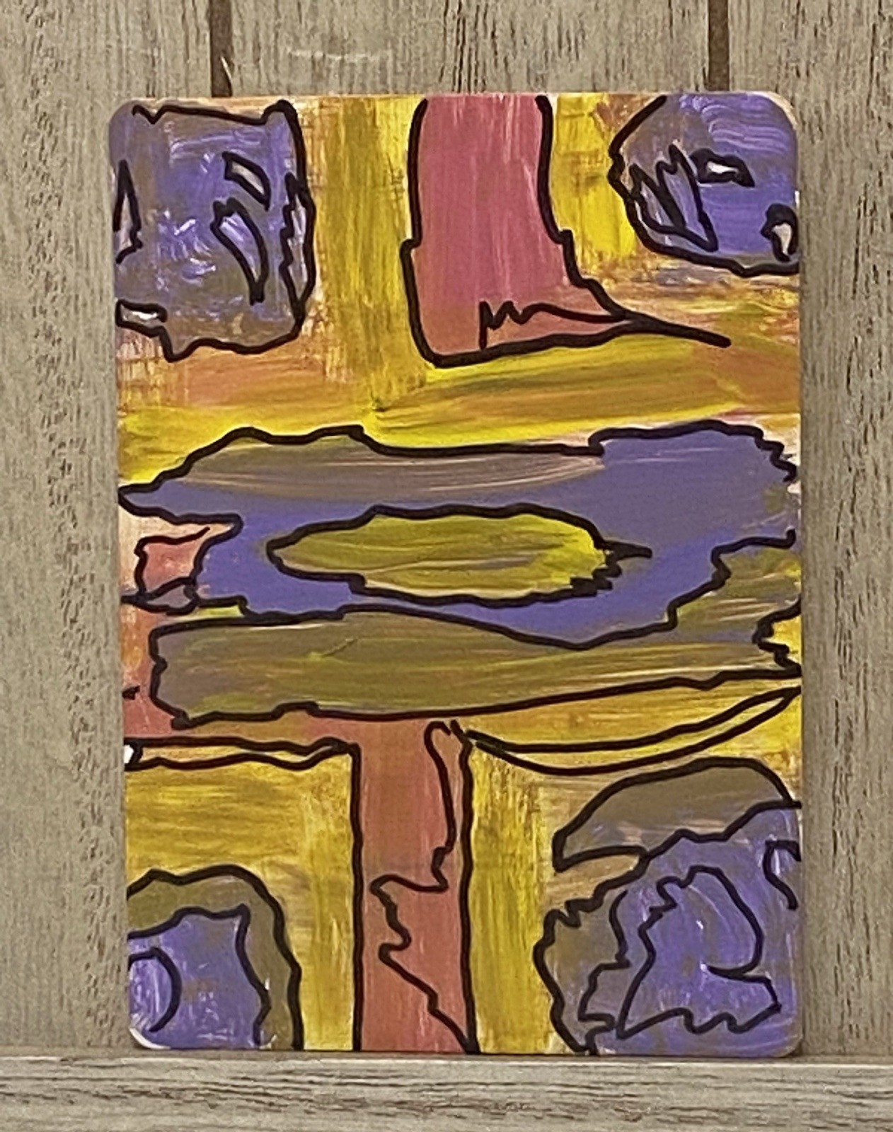 Original Abstract ACEO Art Card