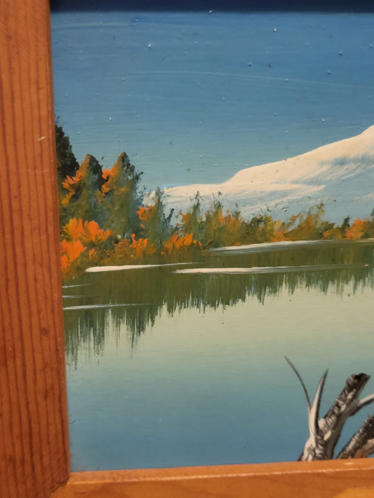 Signed Mountain Landscape Oil Painting W Wood Frame 5×7″ Minnesota