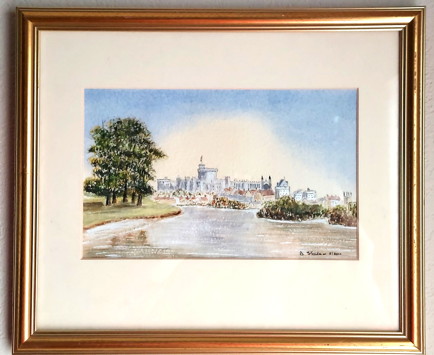 Original Watercolor & Pencil, by B. Steadman Windsor Castle, England
