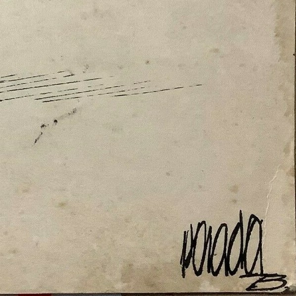 Posada. Ink on cardboard. Untitled, 1978. Original signed.