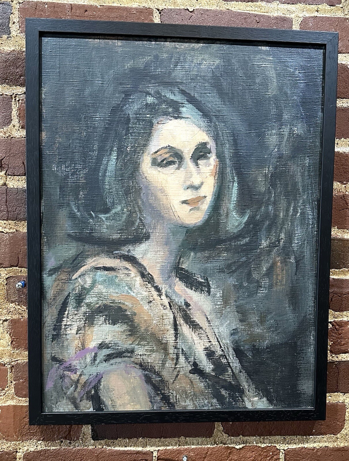 Thelma Twery (1923-2021) Original Framed Oil Expressionist Portrait Painting