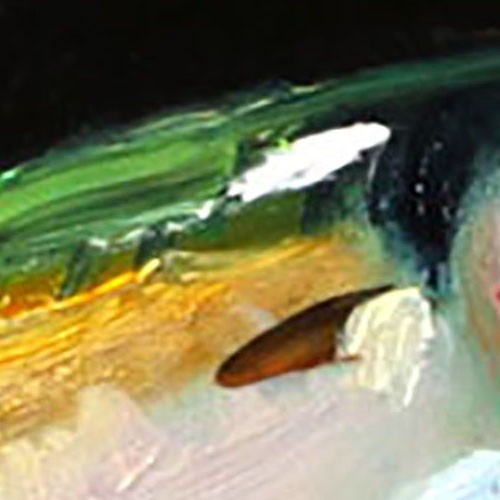 fish stylish modern art Oil painting UKRAINE DEMENKO NATALIA 8X10