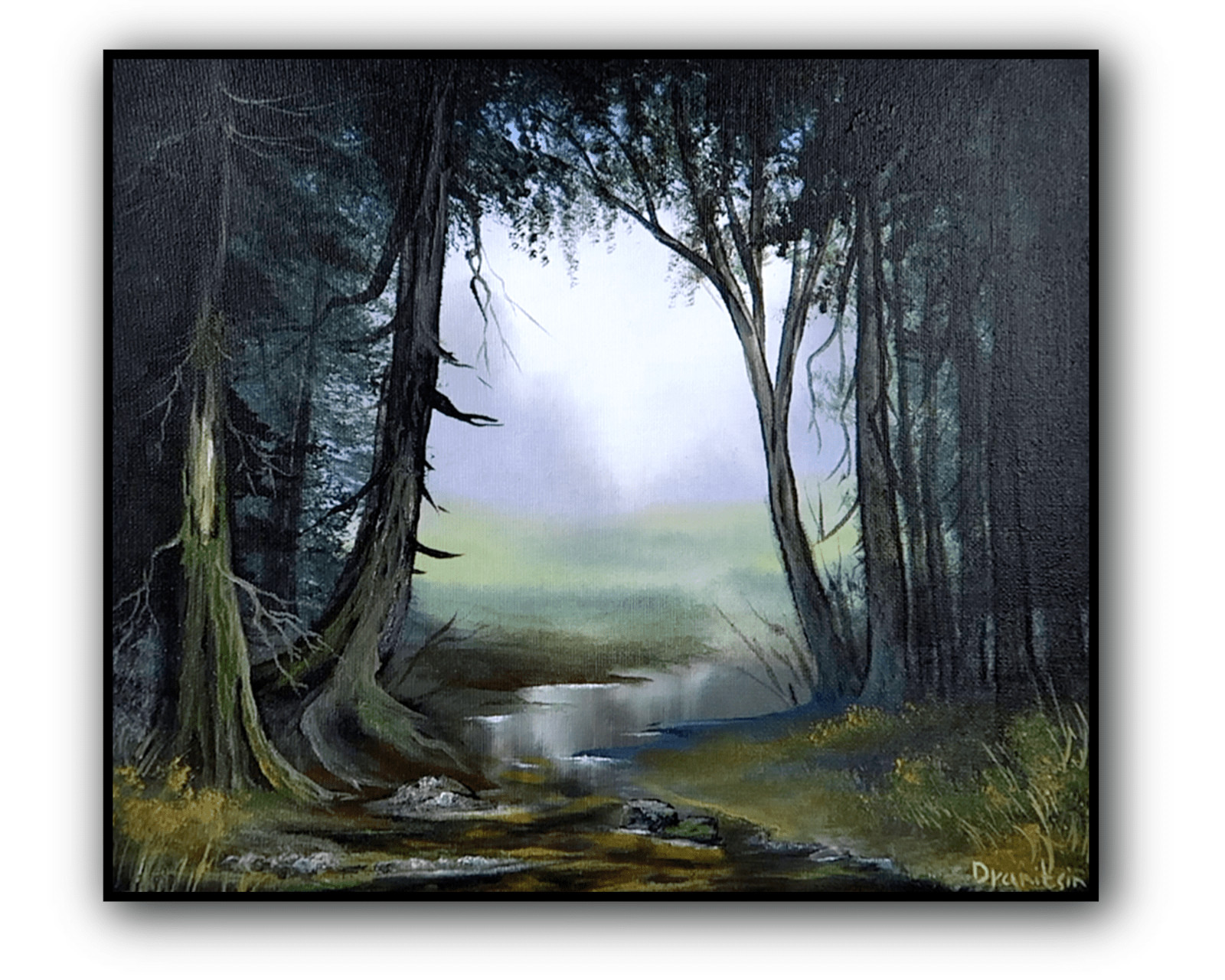 Original Acrylic Landscape Painting 12×14″ Above and Below Wall Art