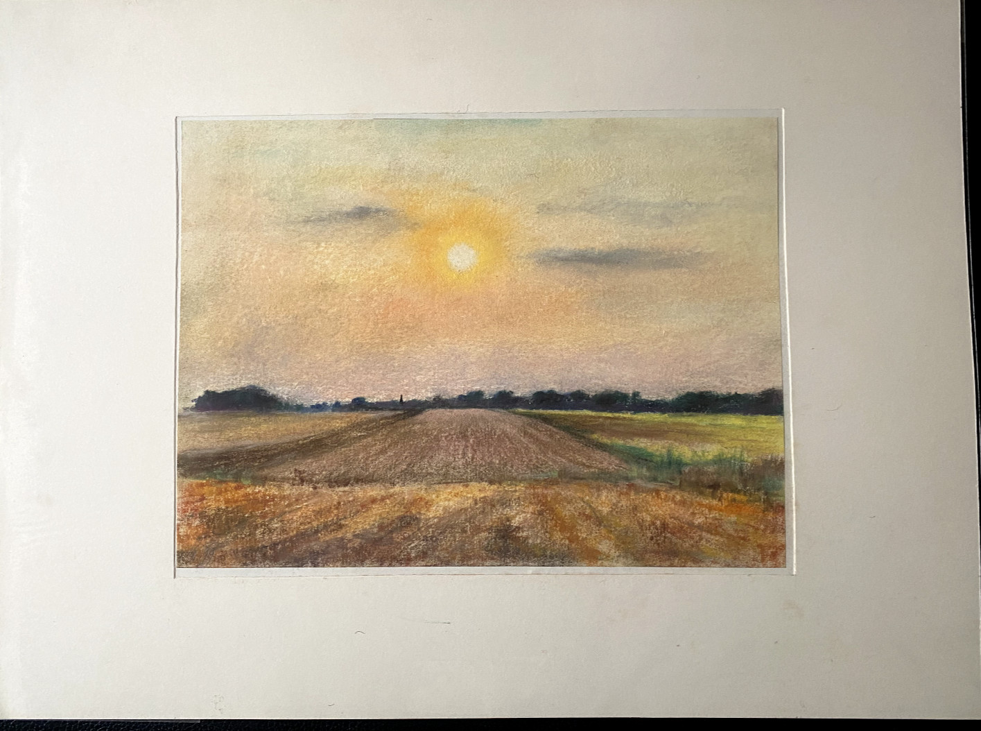::FRANZ EHMKE * 1928-2018 GDR PAINTER SUNSET NEAR STOLZENHAGEN ZEHLENDORF