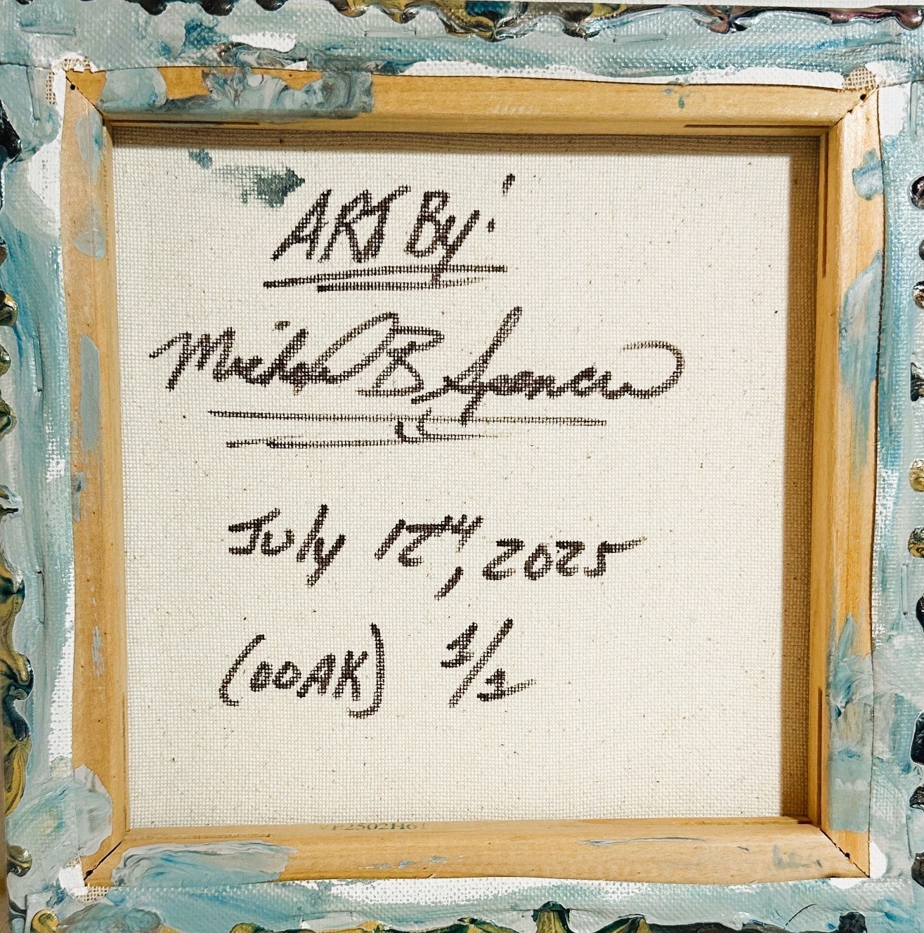 Original Acrylic 8″x8″ Canvas Art OOAK (One of a Kind) Auto, Date, Numbered 1/1