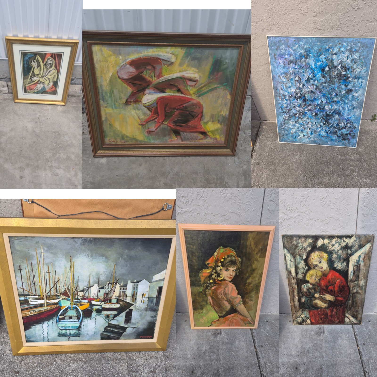 Lot Of Six Paintings