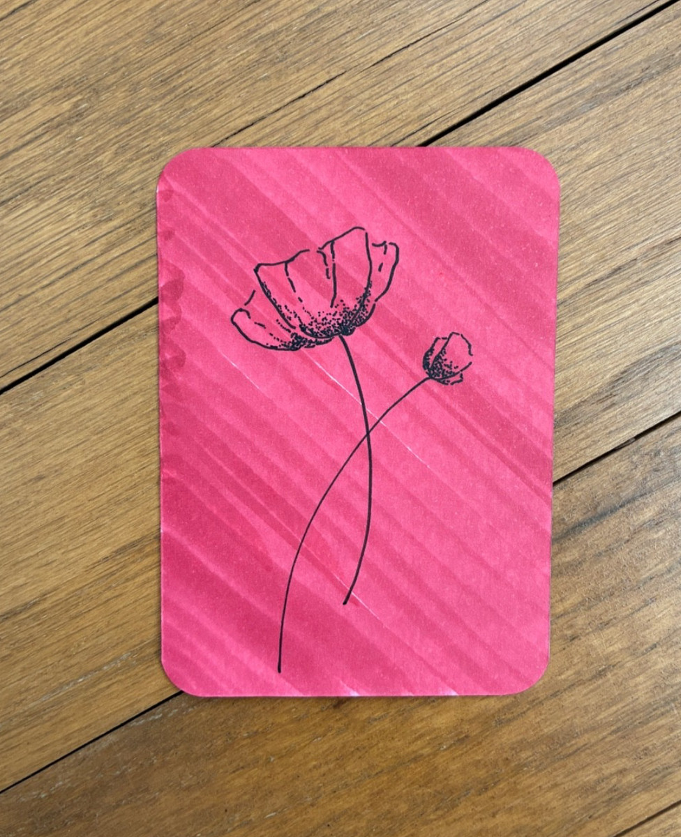 ACEO Original Art «Poppies» – 2.5×3.5″ Marker and Pen on Paper
