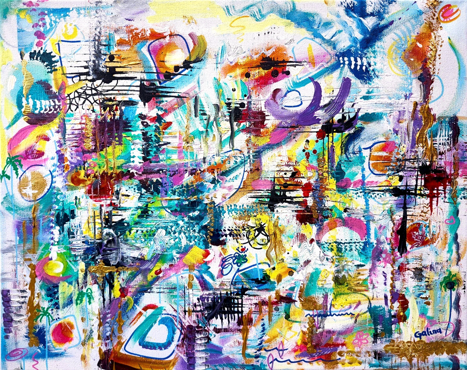 Staying in Love Vibration – Original Acrylic Painting on Stretched Canvas