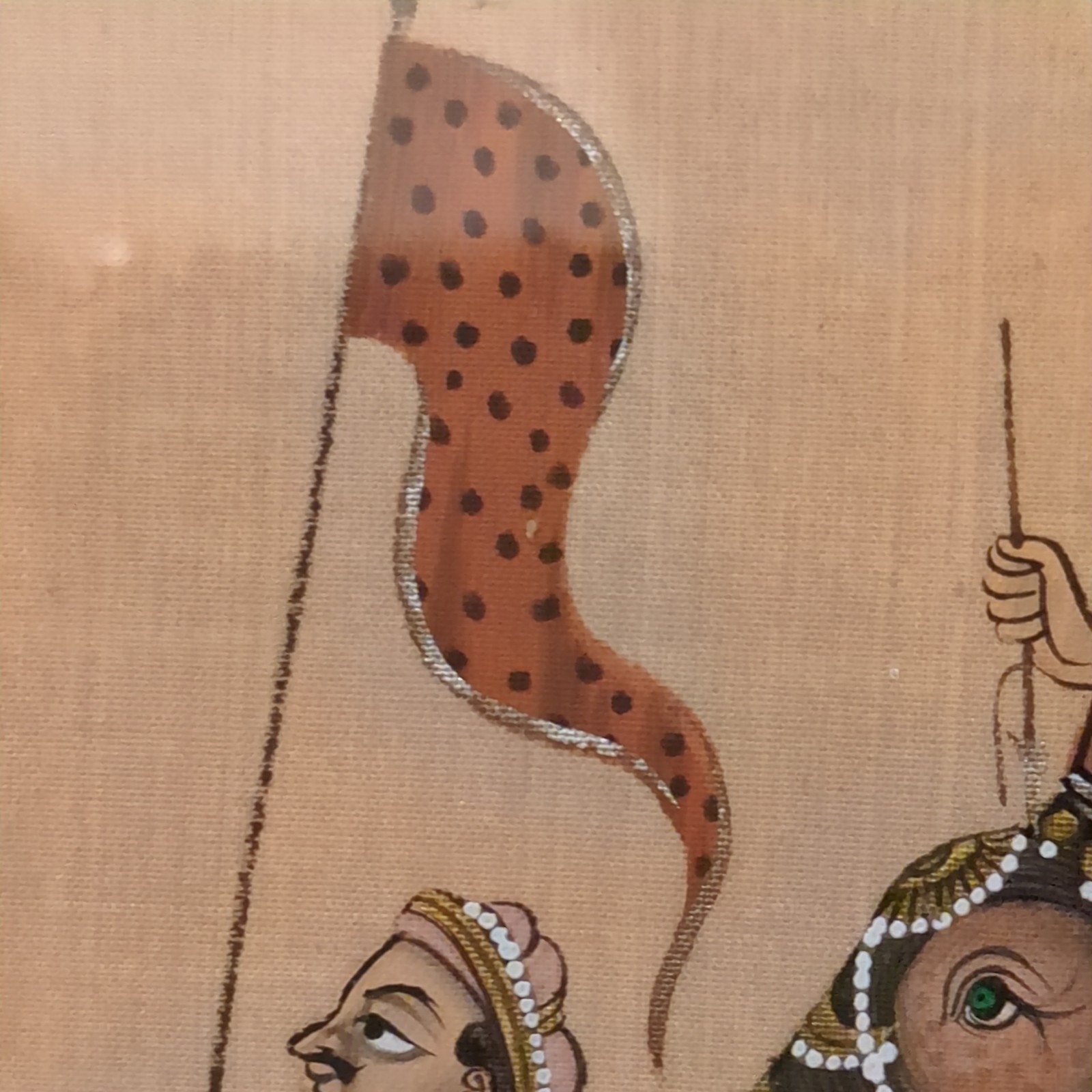 Rajasthan Maharajah Handmade Indian Royal Ethnic Procession Folk Silk Painting