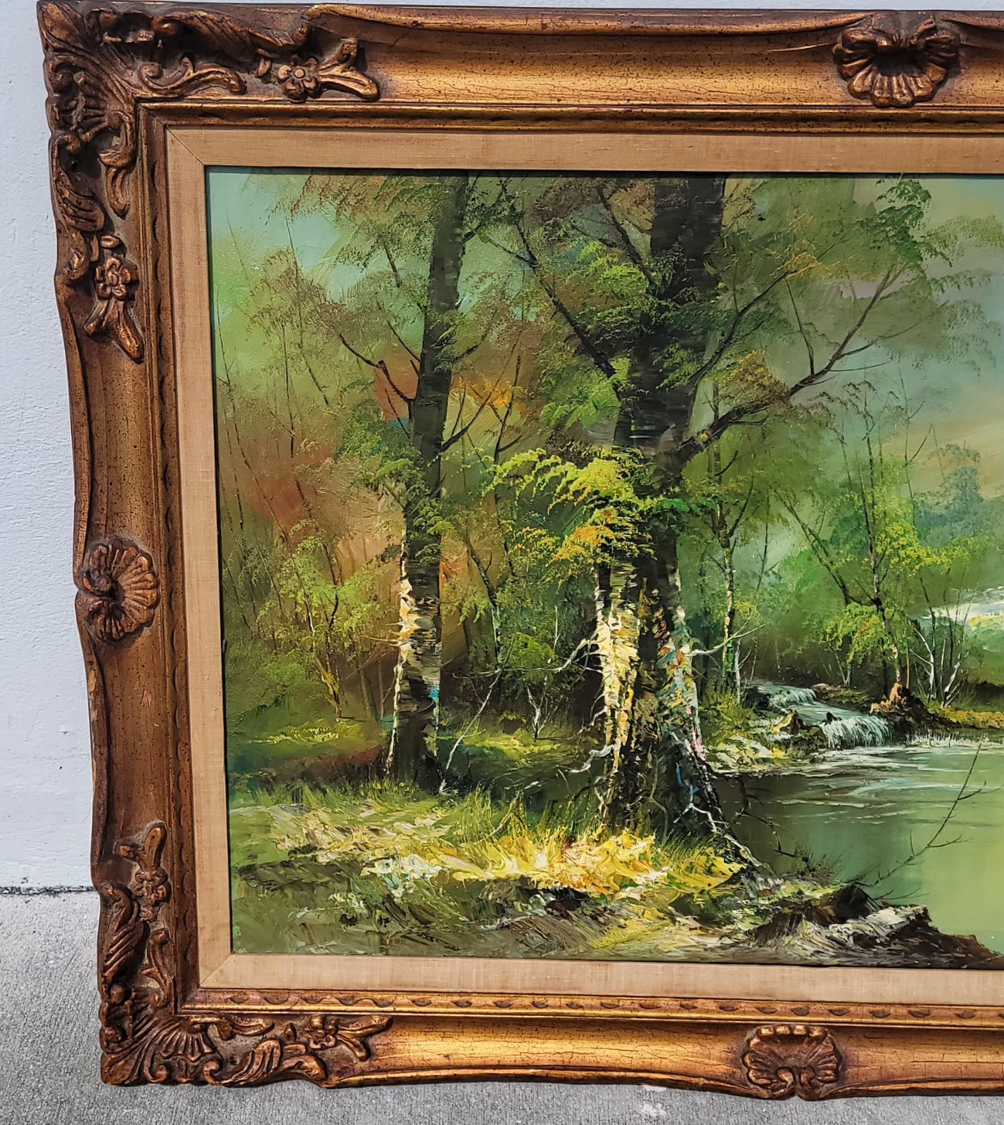 ORIGINAL CHARLES HENRY GRANGER LANDSCAPE 31X43 » IN A GOLD GILTED WOODEN FRAMED