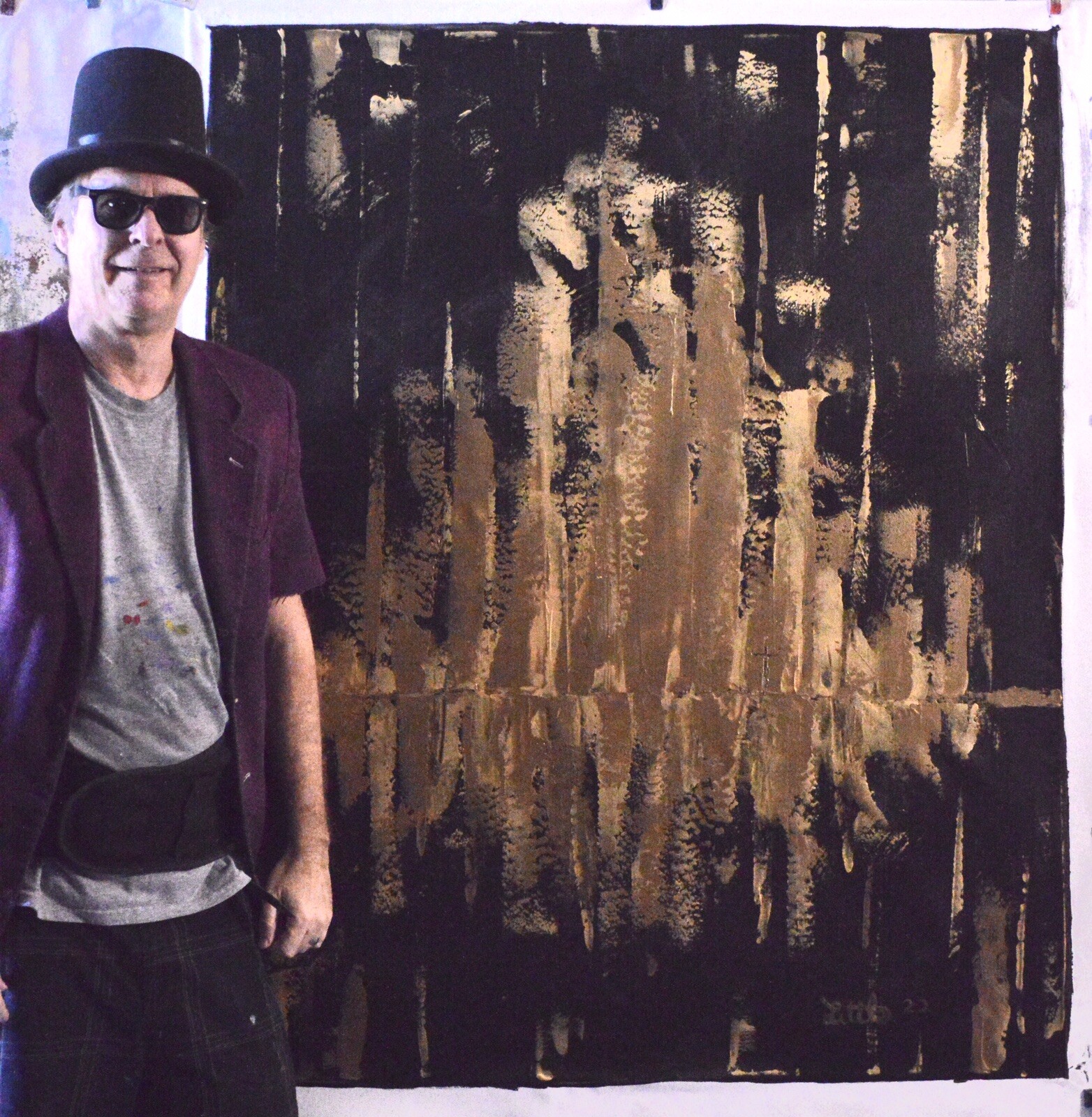 Mark Little original,painting,54”x44”Acrylic,Abstract,48,36,extra Large,Giant,XL