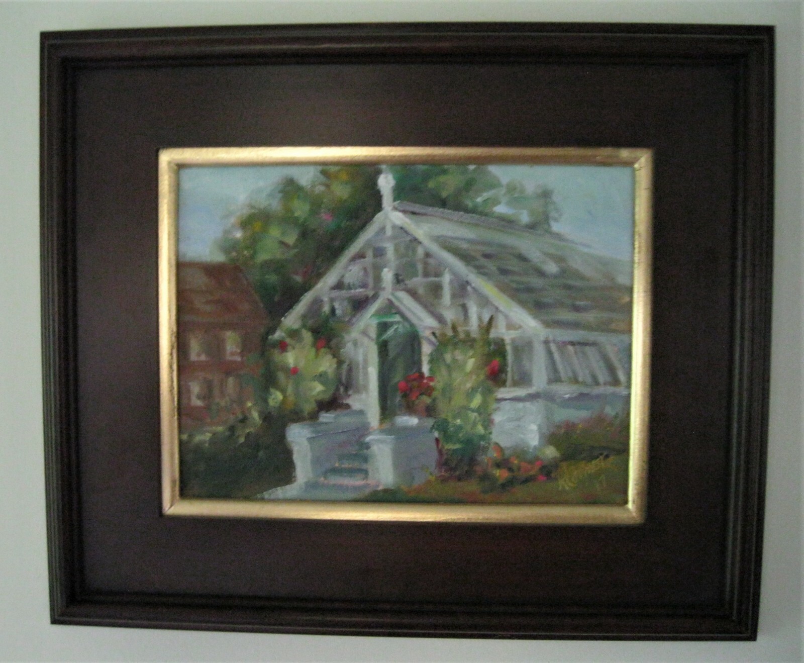 Signed Original painting by Kathleen Connor, Canandaigua NY-SonnenbergGreenhouse