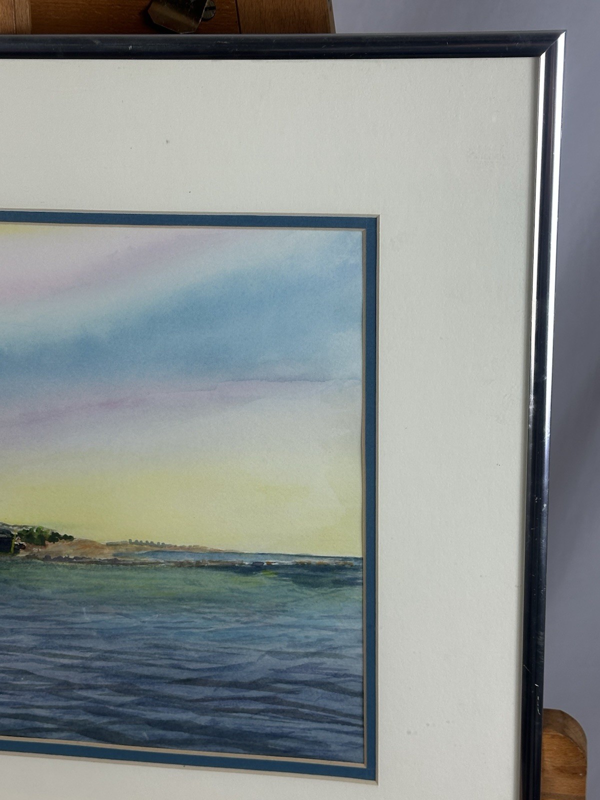 Mellan River Inlet Bridge Delaware Sunset Lorraine Meehan Watercolor Painting