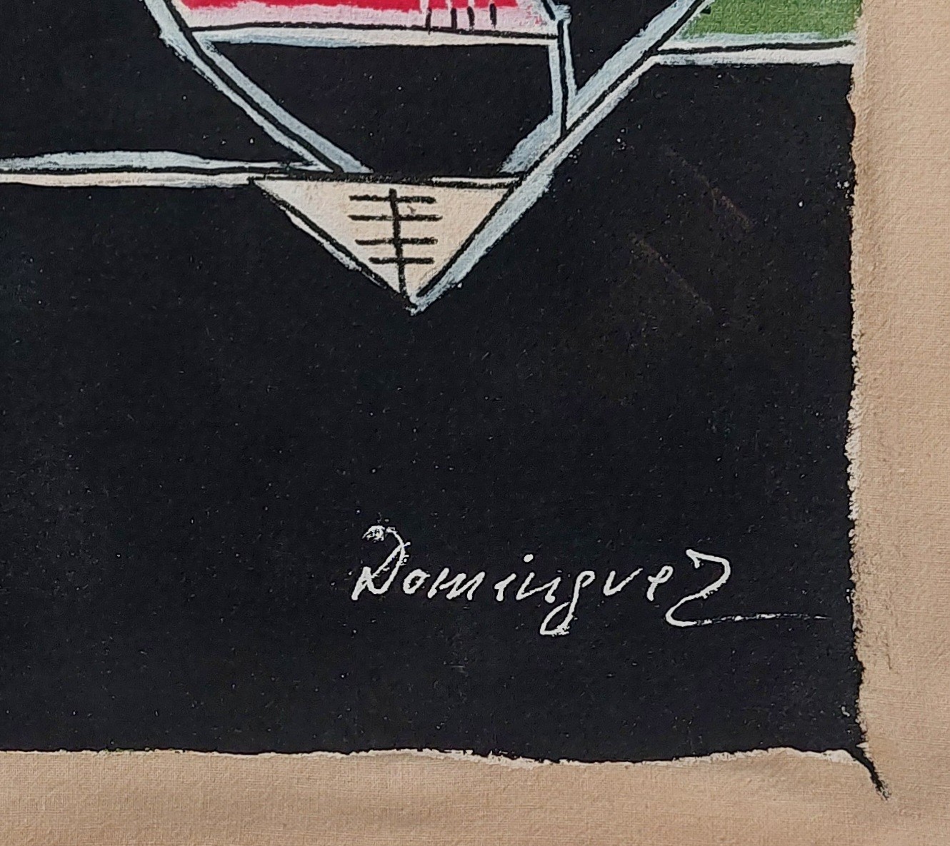 Óscar Domínguez Signed Surrealist Abstract Oil Painting on Canvas – Spanish Art