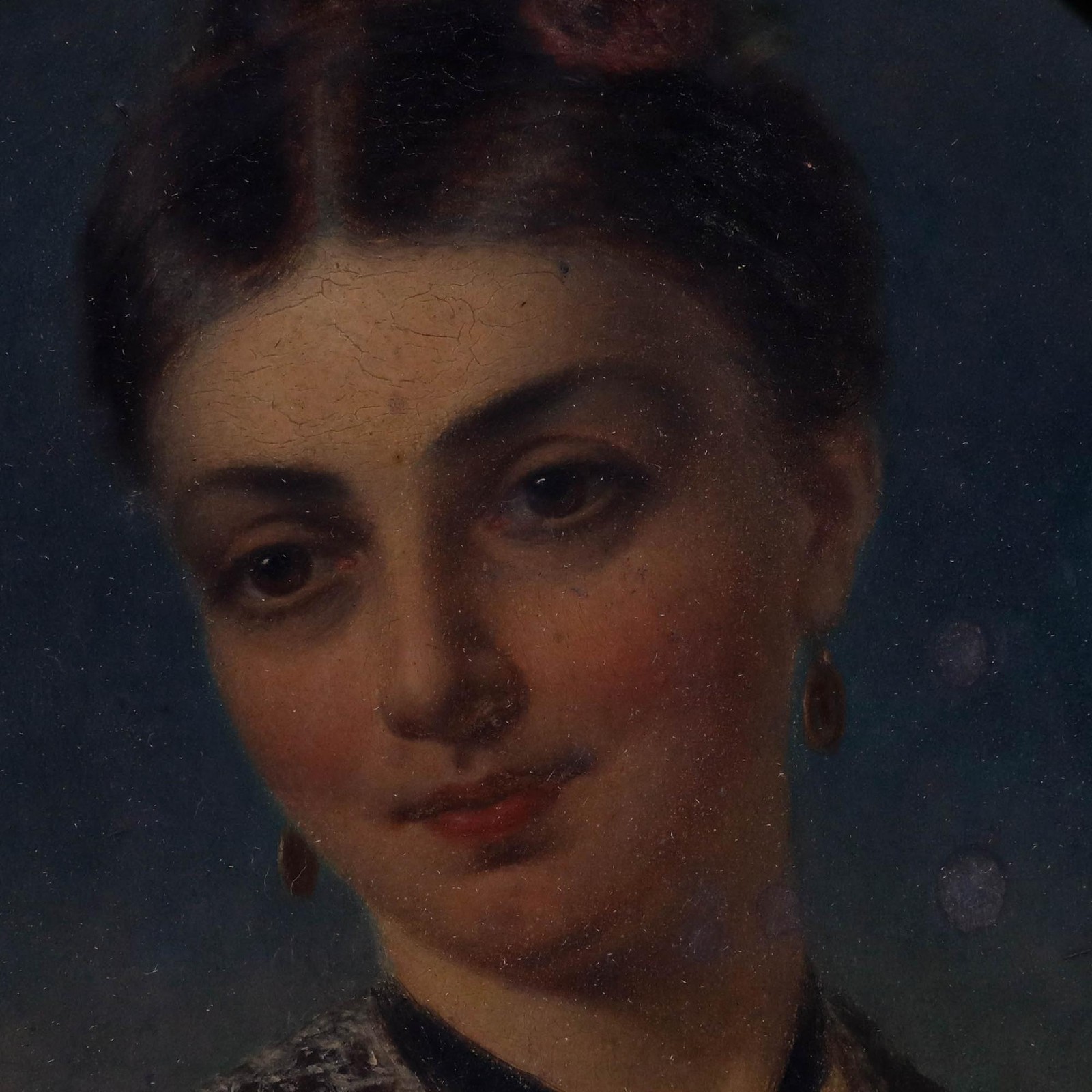 Arthur Miles (act.c.1851-1880) – Framed 1878 Oil, Portrait of a Lady