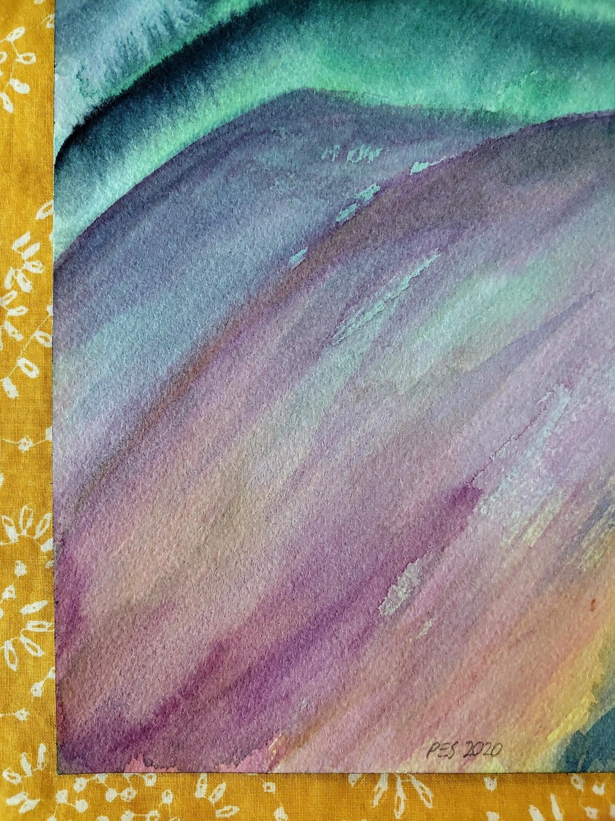 Original Abstract Landscape Watercolor Painting Soft Pastel Contemporary Art
