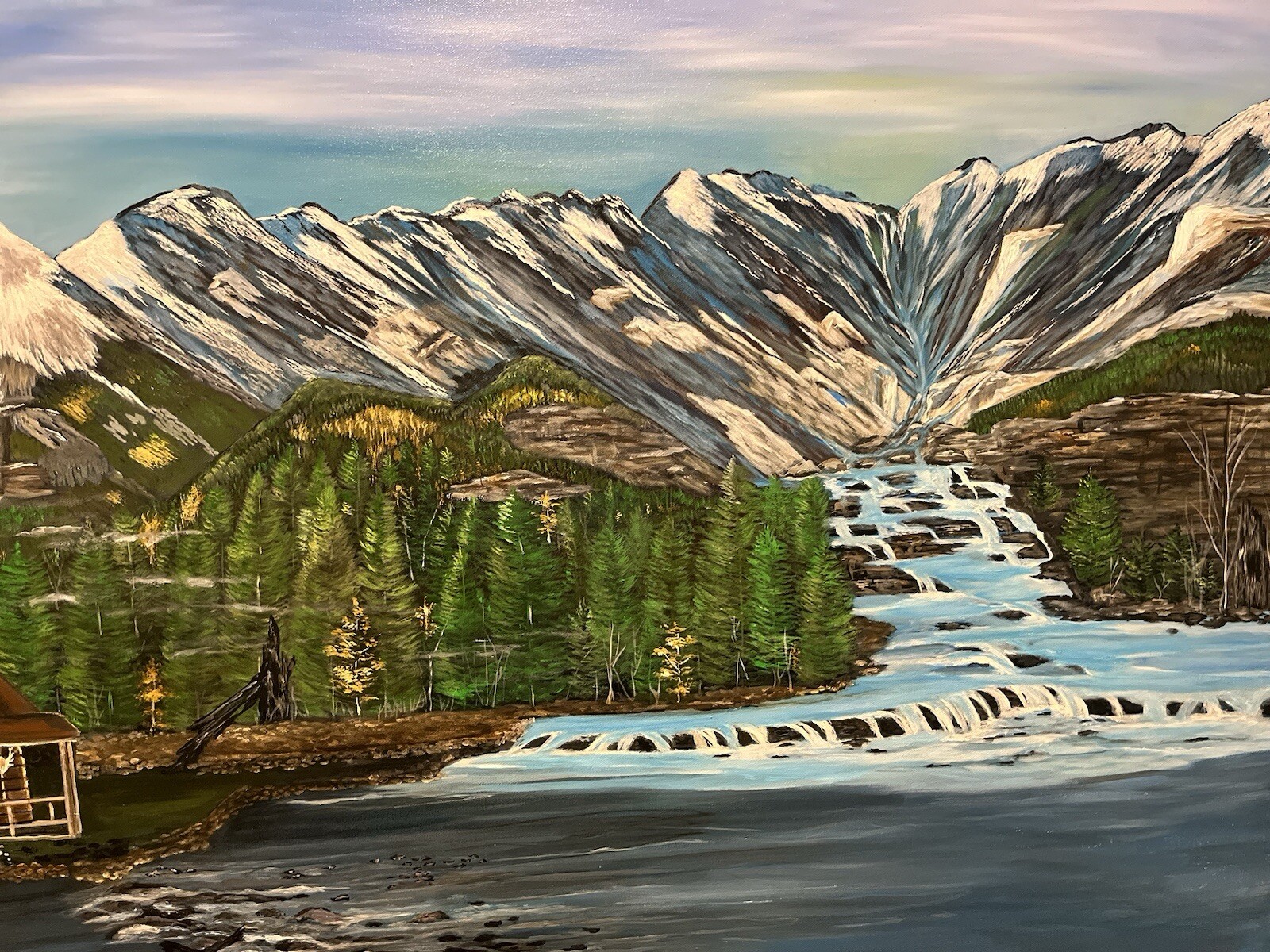 Snow Melt Original Landscape Painting By Arkansas Artist Leah J Smith