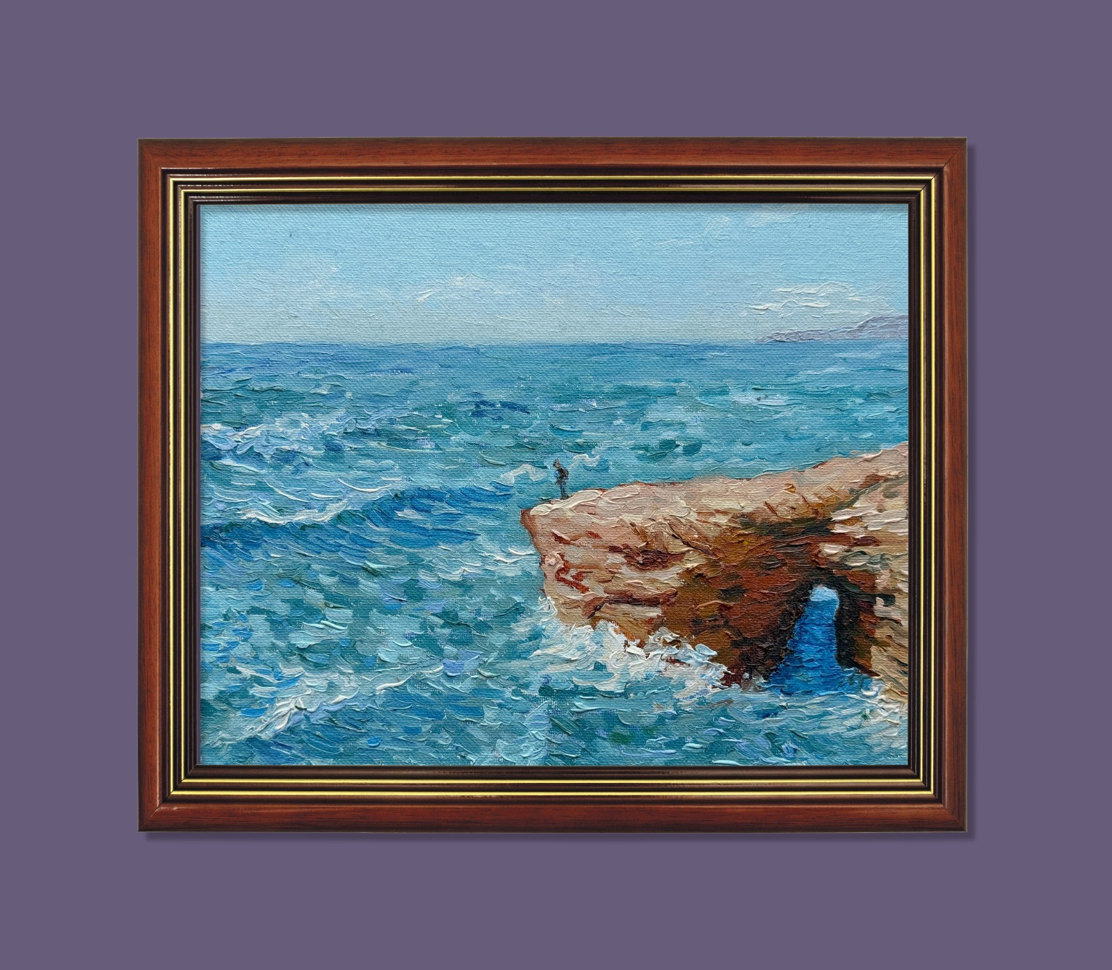 Original Oil Painting Sunset Cliffs 8×10 – San Diego Ocean Coastal Art