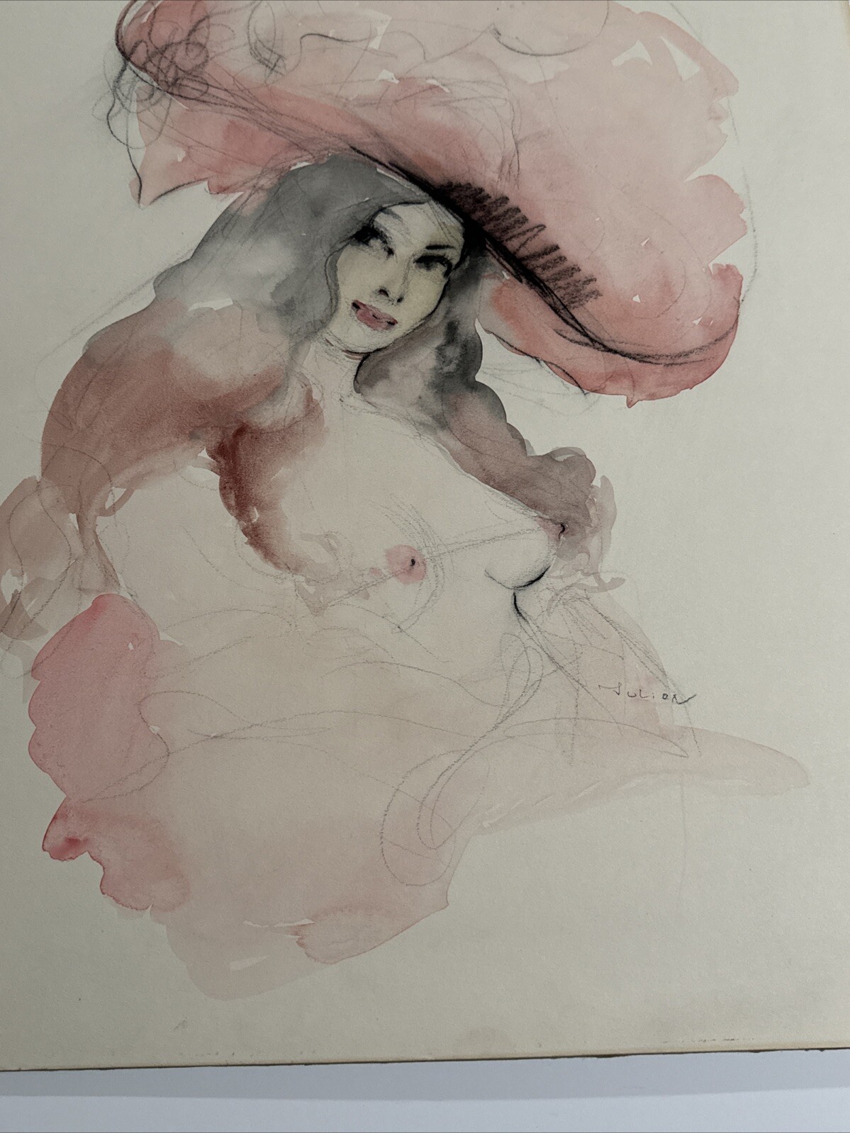 JULIAN RITTER Women PAINTING PORTRAIT PRETTY WOMAN FEMALE MODEL MID CENTURY 1950