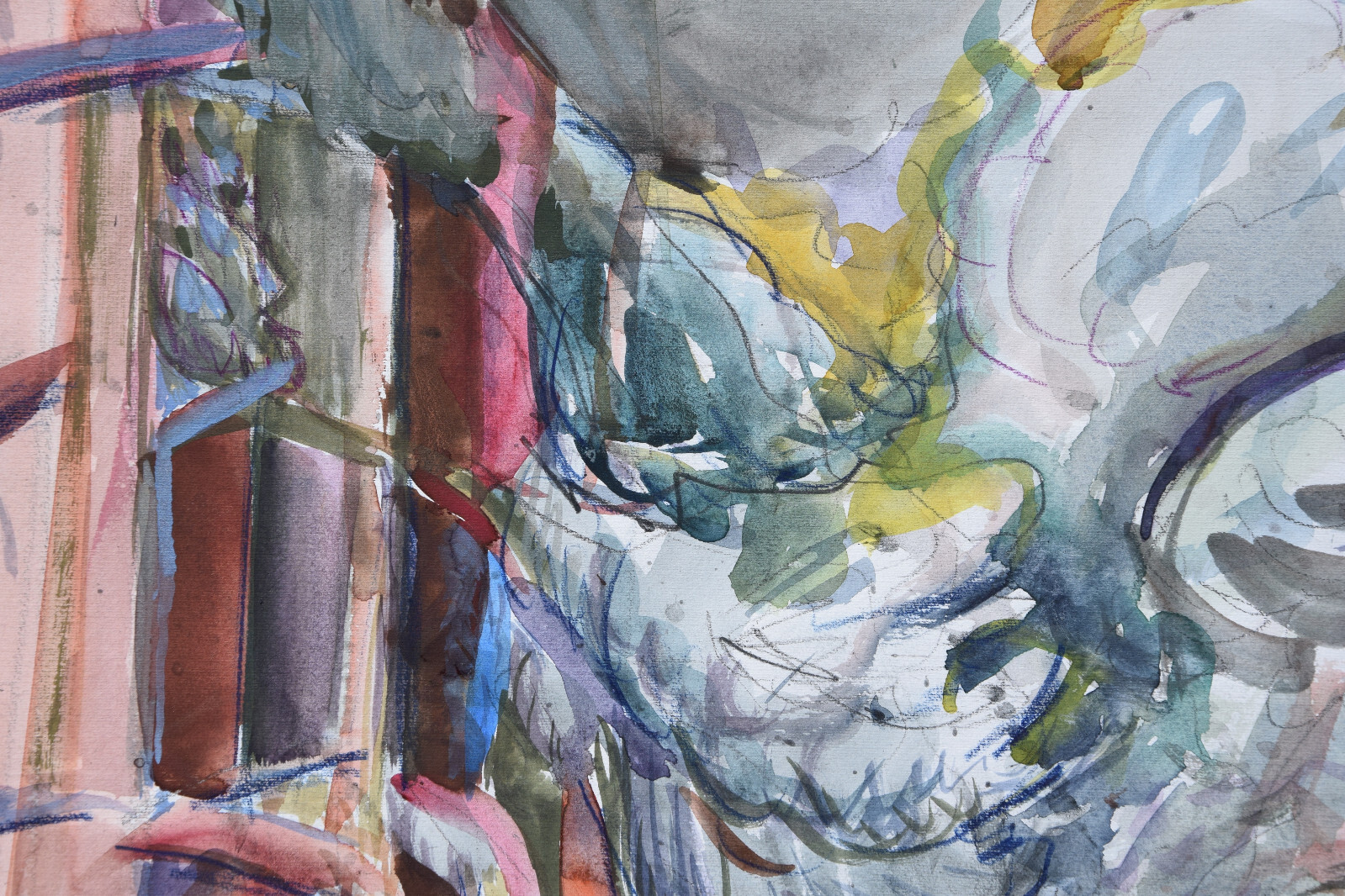 Peter Berndt 1937-2021 Berlin / Aquarell 1988 «Märkischer Kiefernwald» Havel