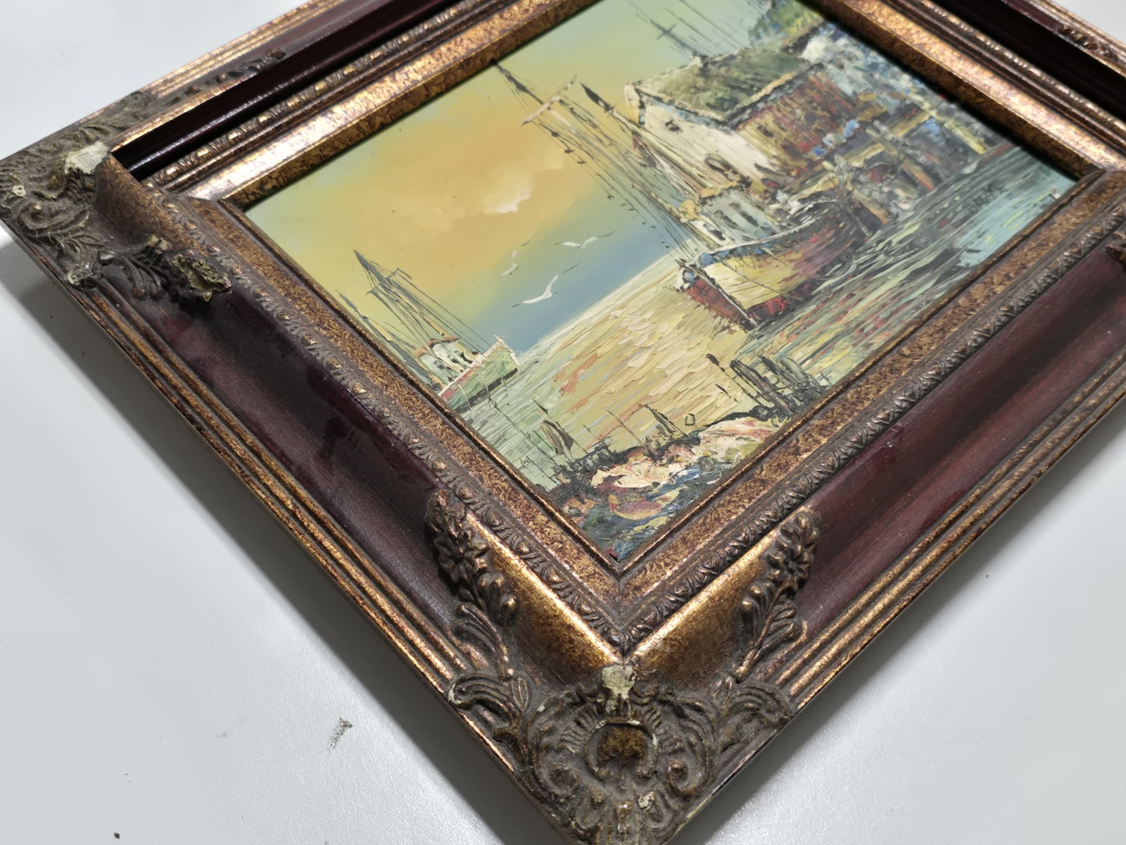 Arthur Norman Davis Gloucester Harbor Scene, Oil on Canvas, Signed and Framed
