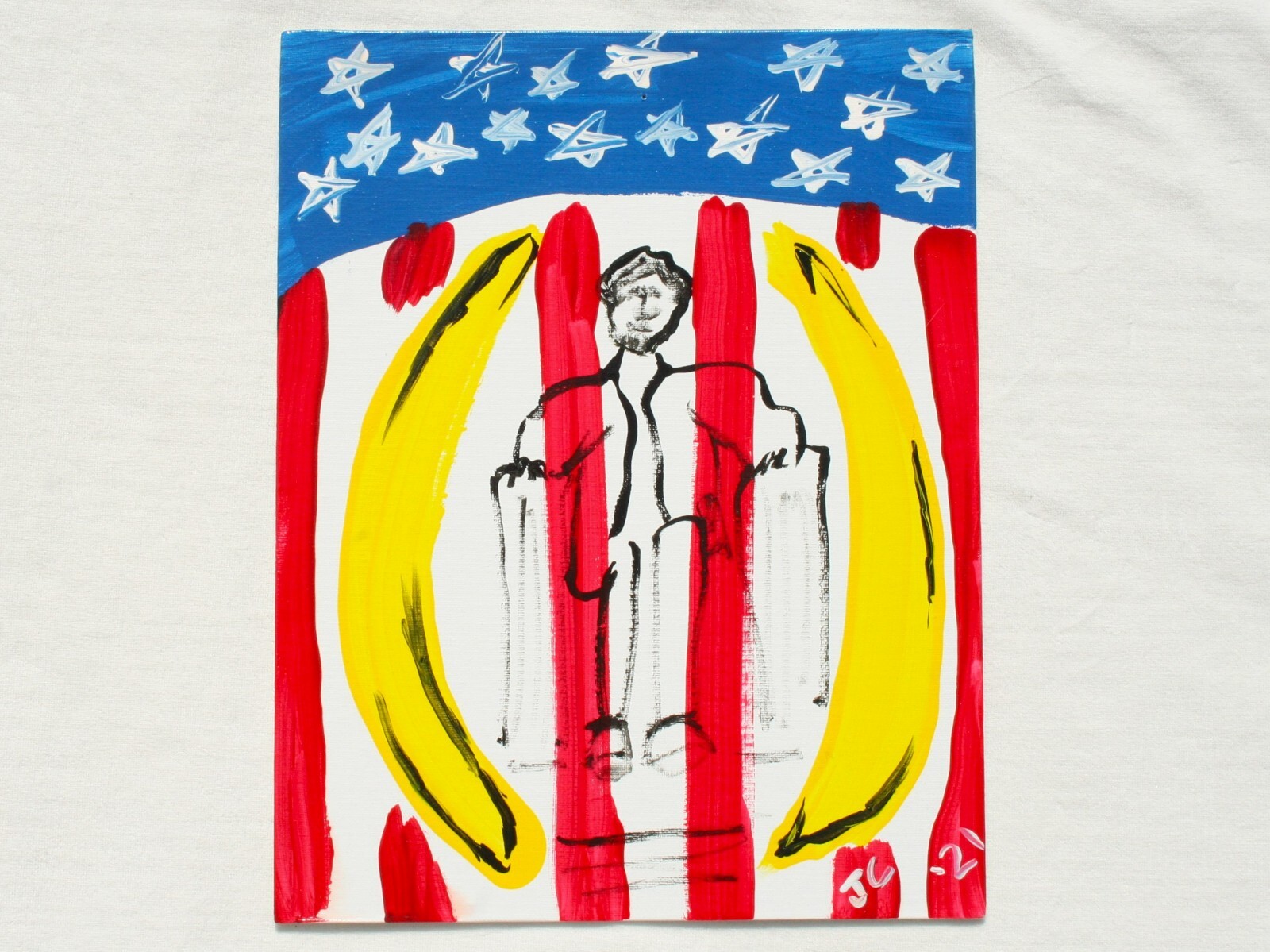 ABE LINCOLN BANANAS Jr CHARLIE FAST OUTSIDER POLITICAL FOLK POP ART PRESIDENT