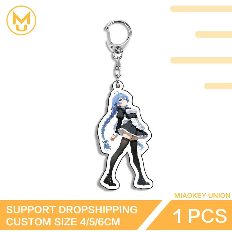 Roxy Maid Uniform Waifu Keychain Novelty Key Chains Unique Bag Ornament Giftidea
