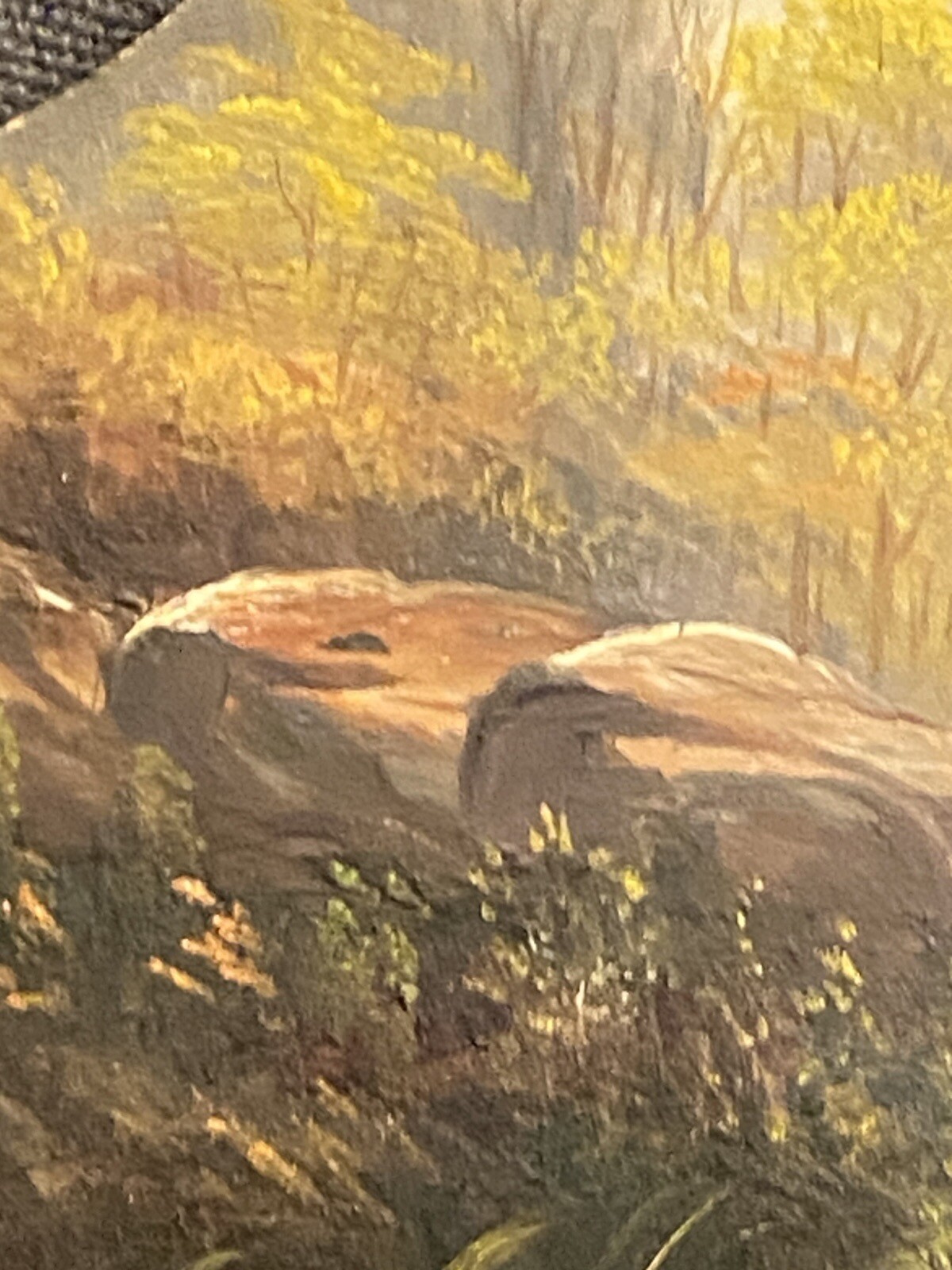 Antique California Painting Autumn Landscape Orange-wood 1938 Signed Percival