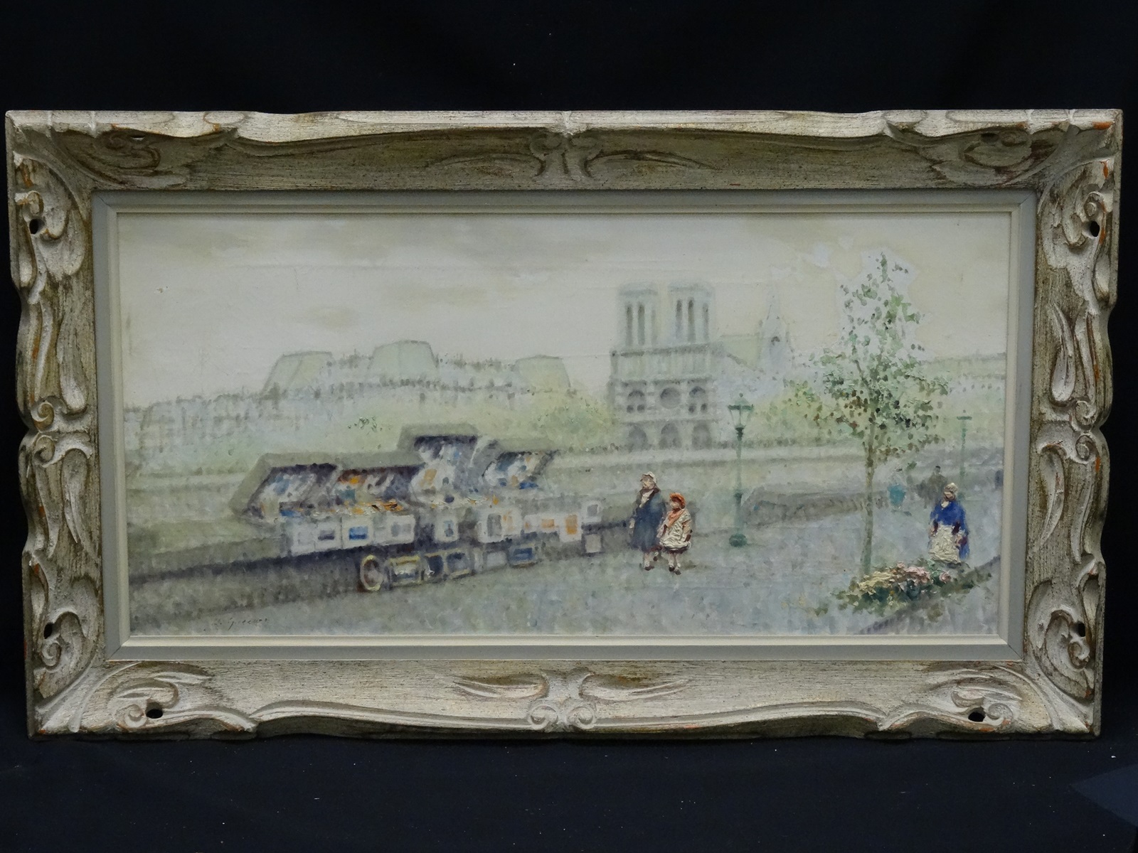 FABULOUS 60’s SIGNED ANDRE GISSON POST IMPRESSIONIST PARIS BOUQUINISTES