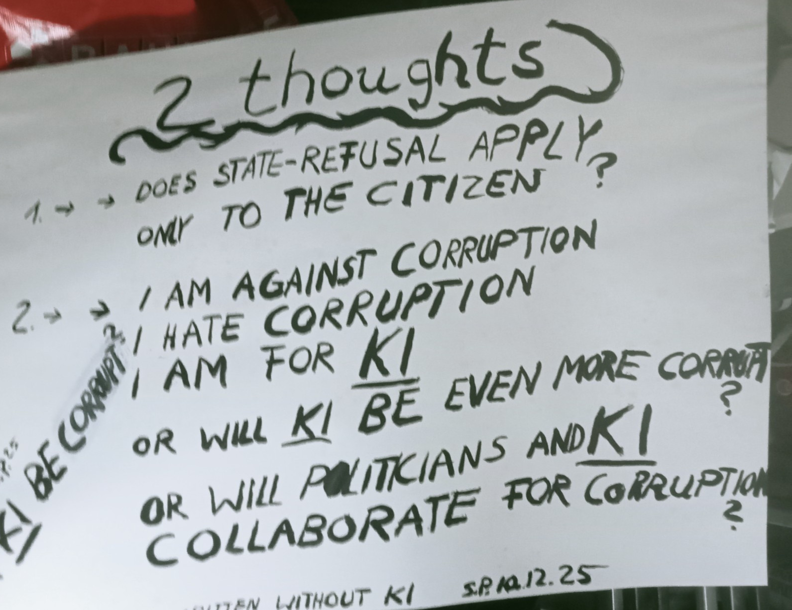 CAN AI BE CORRUPT ?—————————————-only by S.P.