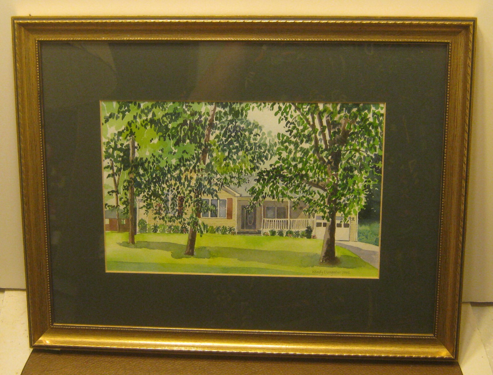 Lovely Architectural Watercolor HOUSE Painting WEND LIVINGSTON Dated 2002!!!