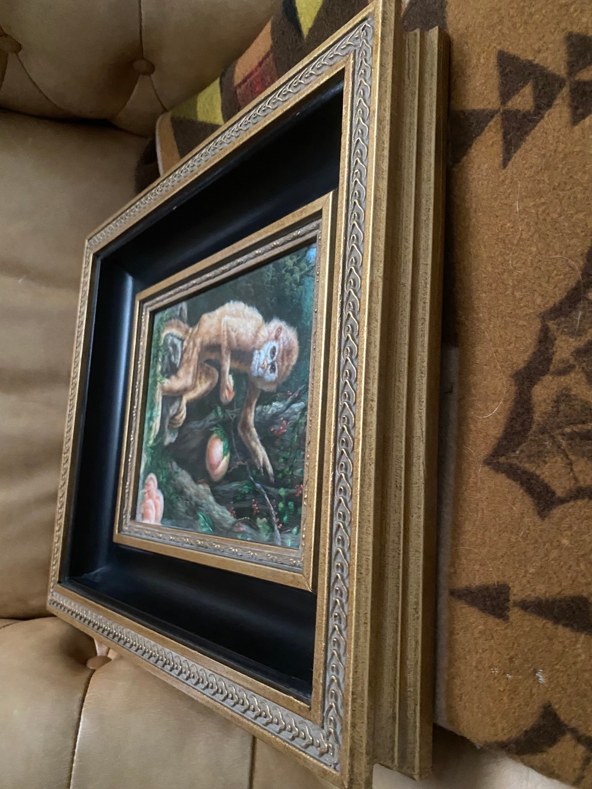 A Monkey George Stubbs Reproduction Painting Heavy Quality Frame