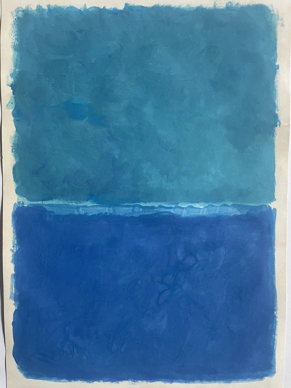 Rothko Mark Original Painting Blue Ocean Modern Minimaliist Abstract Art D91