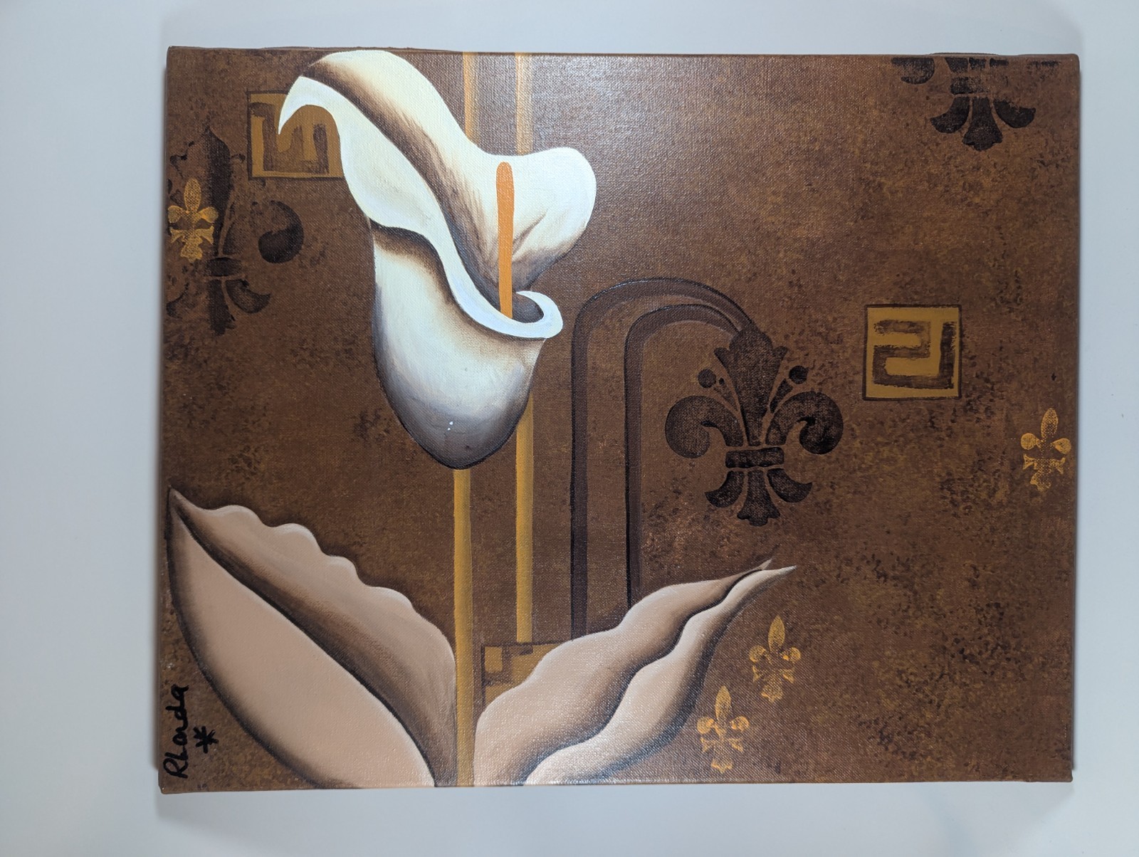 Calla Lily 20in x16in x0.5in Acrylic on Canvas