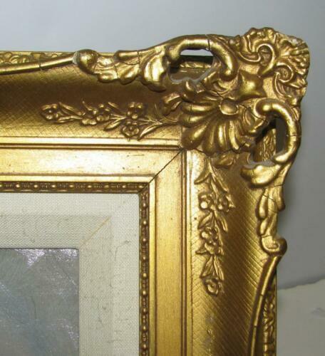 c1890 Seascape American Unsigned Unknown Artist w/ Lovely Barbizon Frame