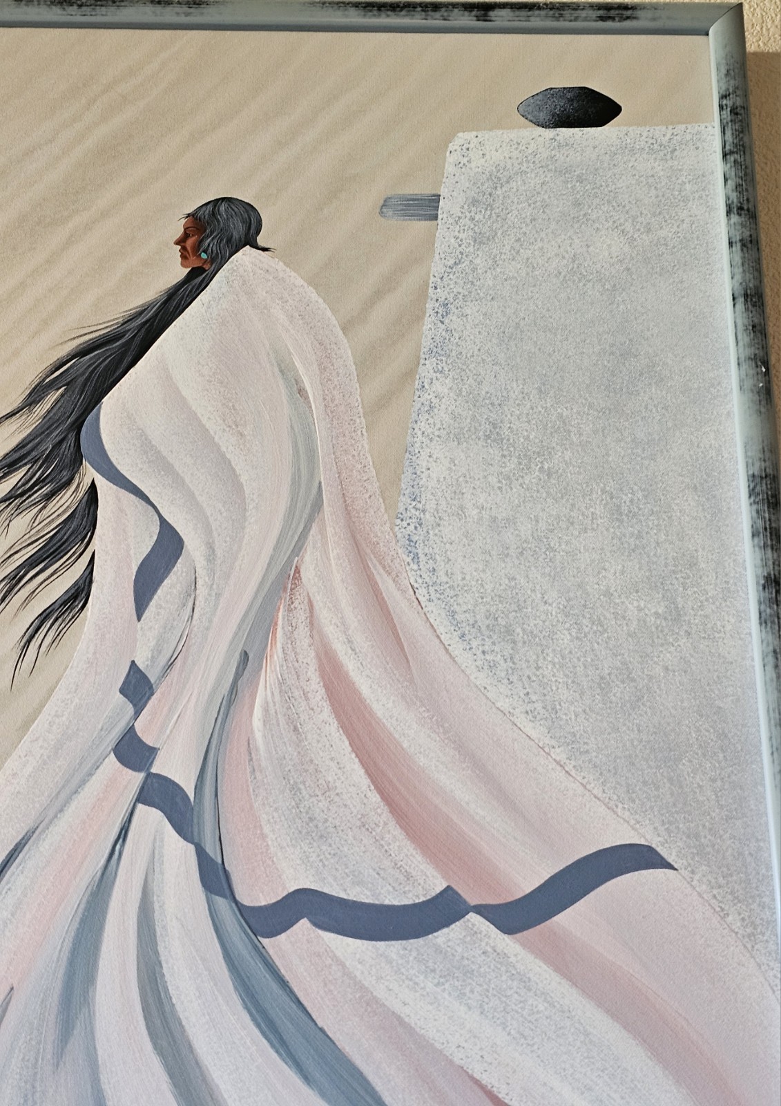 Songs In The Wind Theme William Bill Rabbit Acrylic Painting On Canvas 37×25