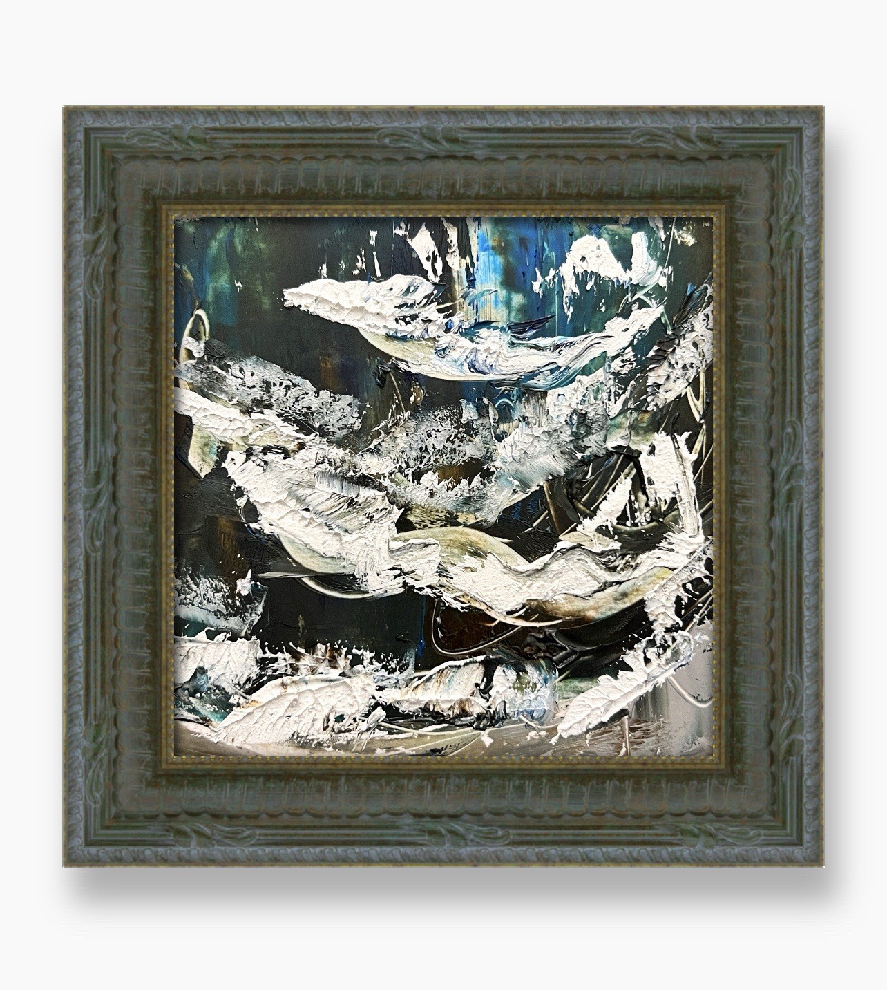 Svalbard Arctic Ocean Wave Artwork Textured Nordic Storm Seascape Expression Art