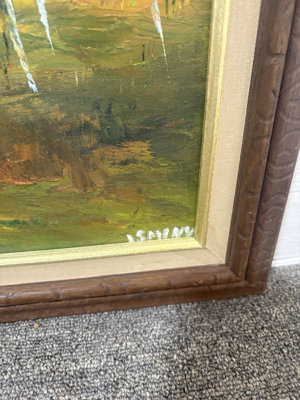 Oil On Board Impressionistic landscape Painting