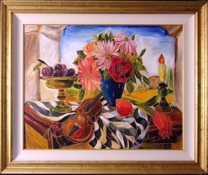Maya Eventov «Afternoon Serenade» Original Acrylic on Canvas, H.Signed
