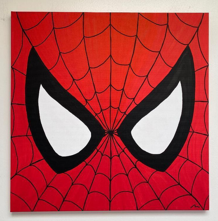 Spider-Man Painting on Canvas Marvel Spiderman Comic Pop Art Superhero Artwork