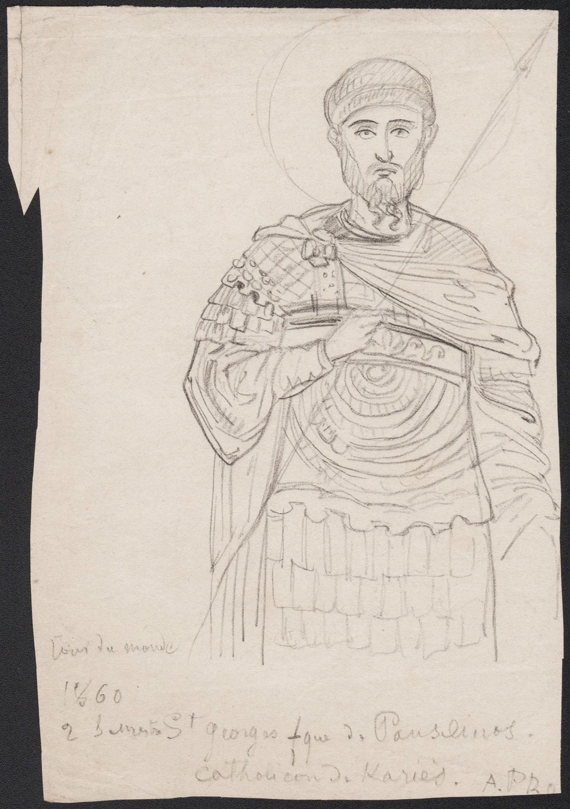 Saint George Saint George portrait Arnaud-Durbec Marseille drawing design