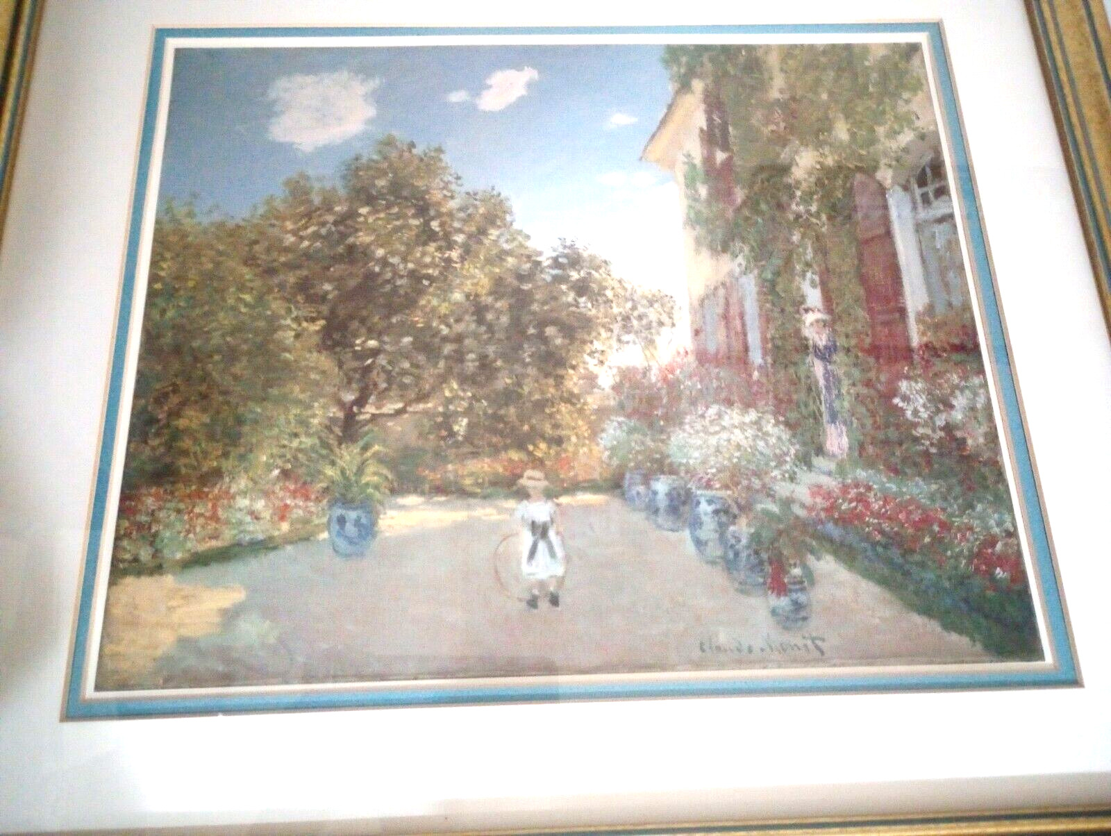 Claude Monet’s The Artist’s House in Argenteuil Oil on Canvas framed AI Chicago