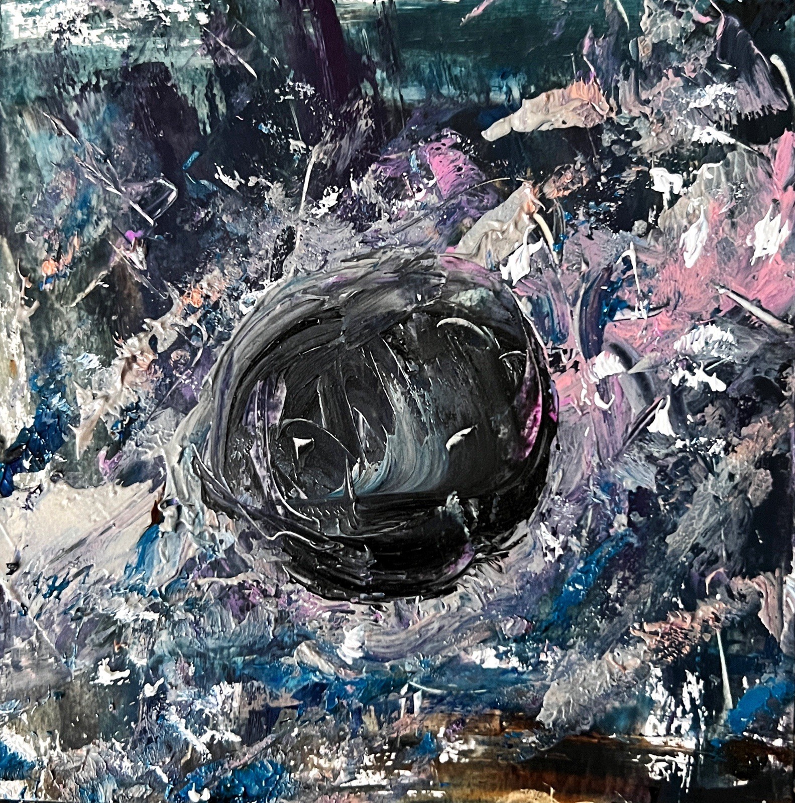 Dark Matter Nebula Shadow Abstract Painting Dark Academia Space Art Gift Unixes