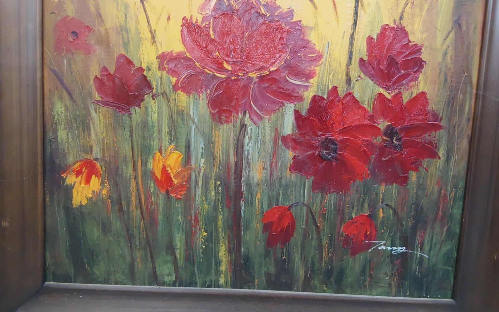 GORGEOUS FALL FLOWERS PAINTING BY TANG -43 IN X 31 IN
