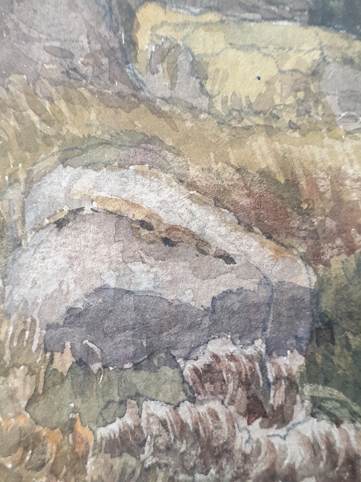 Original Philip Mitchell watercolor 1868, 20.5 by 13.5 inches